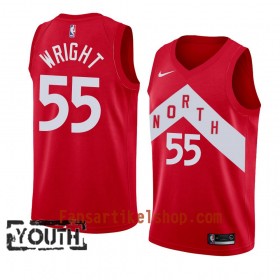 Toronto Raptors Trikot Delon Wright 55 2018-19 Nike Rot Swingman - Kinder